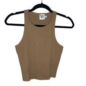 Princess Polly Sleeveless Ribbed Tank Top Shirt Neutral Women Size 2